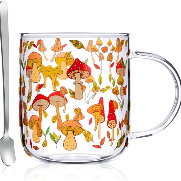 CYBIL HOME MUSHROOM MUG WITH TEASPOON - Picture 1 of 9
